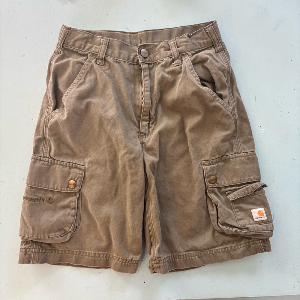 Carhartt kids dark green Cargo Shorts